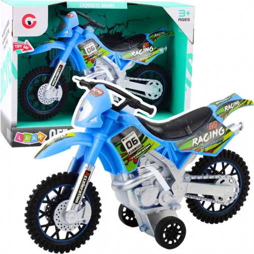 Motocykl Off-Road Niebieski z Efektami Świetlnymi i Dźwiękowymi