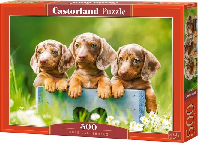 Puzzle 500 kawałków Urocze jamniki