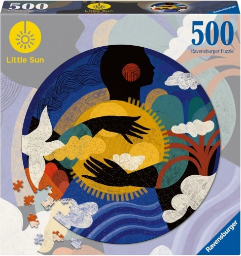 Puzzle RAVENSBURGER 500 elementów – małe słońce, zmysł „czytania” (okrągłe)