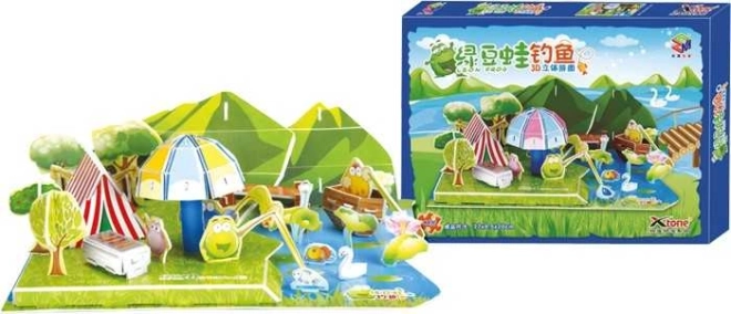 Trójwarstwowe piankowe puzzle 3D Żabi Stawek small foot
