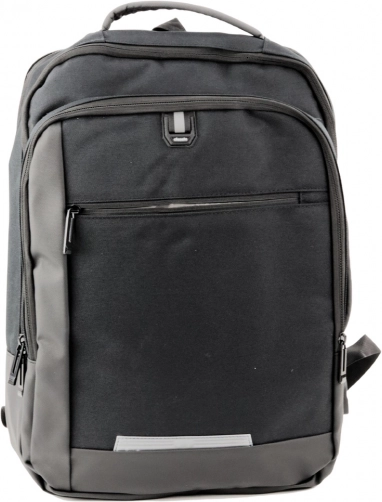Męski biznesowy plecak USB na laptop czarny 16L 45 cm
