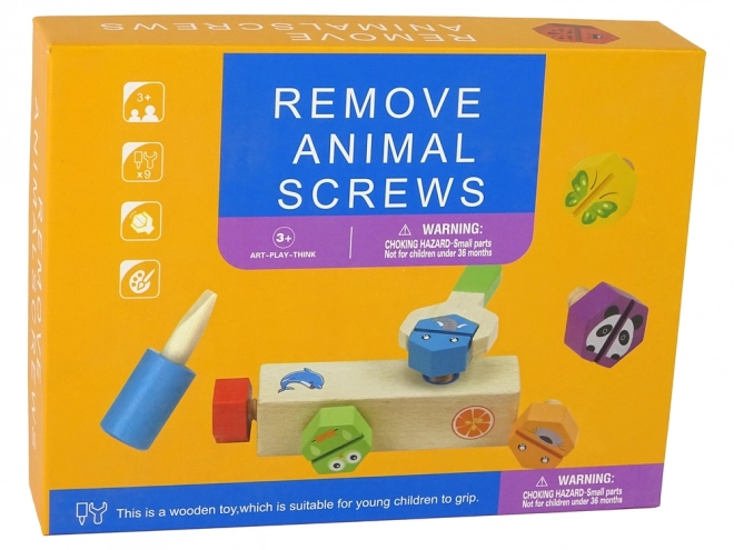 DIY drewniany zestaw zabawek do skręcania