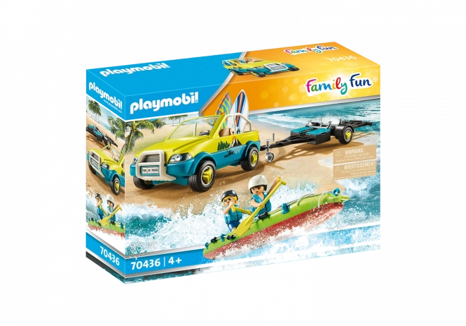 PLAYMOBIL FAMILY FUN samochód plażowy z przyczepą do łodzi