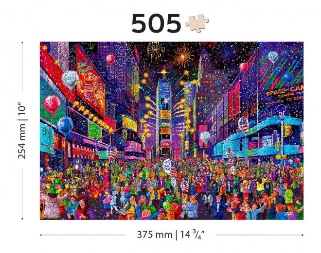 Drewniane puzzle Wooden City Sylwester 2w1, 505 elementów EKO