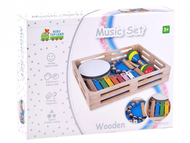 Drewniany zestaw muzyczny dla dzieci