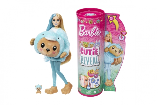Lalka Barbie Cutie Reveal w Kostiumie Misia - Delfin