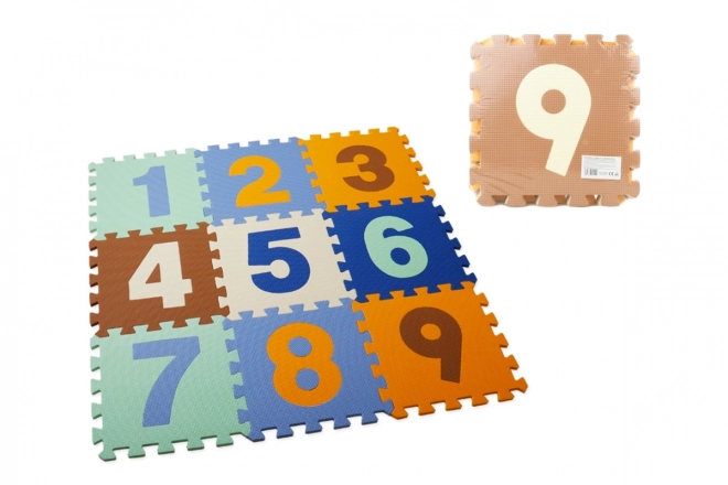 Piankowe puzzle 9 szt. liczby