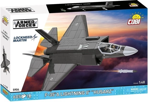 Klocki samolotu F‑35A Lightning II „Husarz” 1:48 (COBI, 605 elementów)