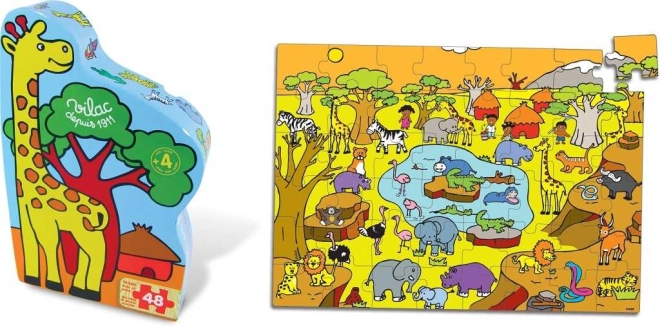 Drewniane puzzle Sawanna