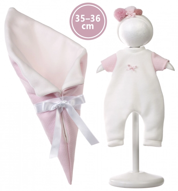 Llorens M636-32 strój dla lalki niemowlaka NOWO NARODZONE o rozmiarze 35-36 cm