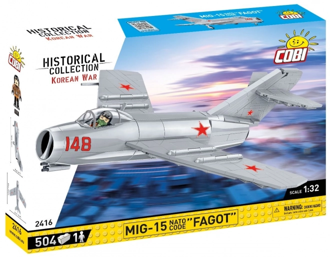COBI 2416 Wojna Koreańska MIG-15 FAGOT, 1:32, 504 k, 1 f
