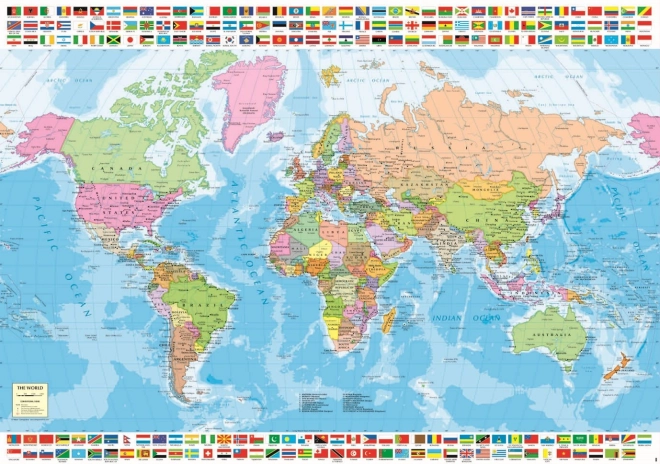 Educa puzzle – polityczna mapa świata, 1500 elementów