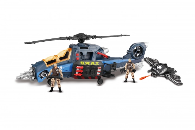 Helikopter z figurkami i efektami 60 cm