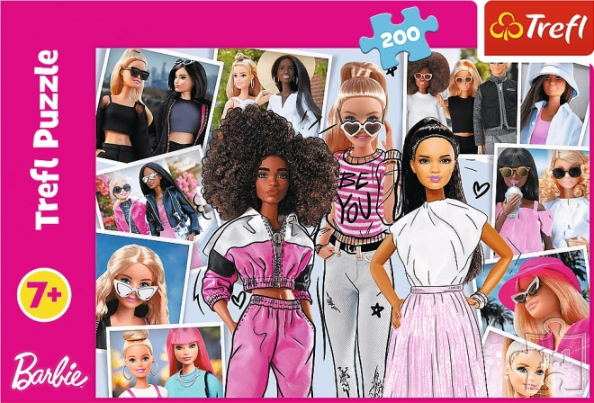 Puzzle w Świecie Barbie 200 elementów 48x34cm w pudełku 33x23x4cm