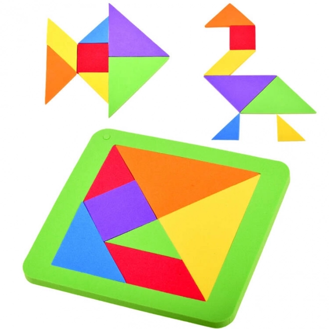 Kolorowa łamigłówka Tangram z miękkiej pianki