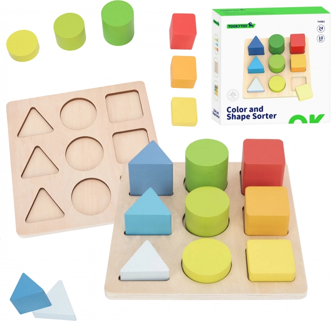 Tooky Toy edukacyjna układanka – figury geometryczne