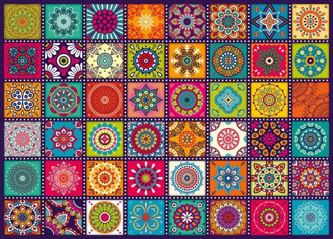 Puzzle kwadraty z ornamentami 1000 elementów CHERRY PAZZI