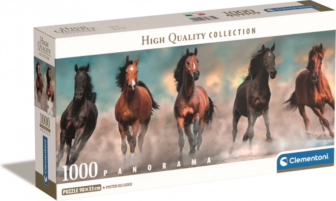 Puzzle 1000 elementów Kompaktowe Panorama Konie