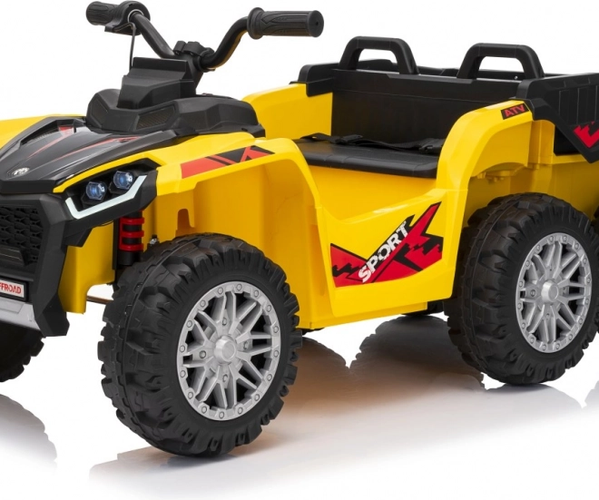 Żółty sportowy dziecięcy quad TX ATV