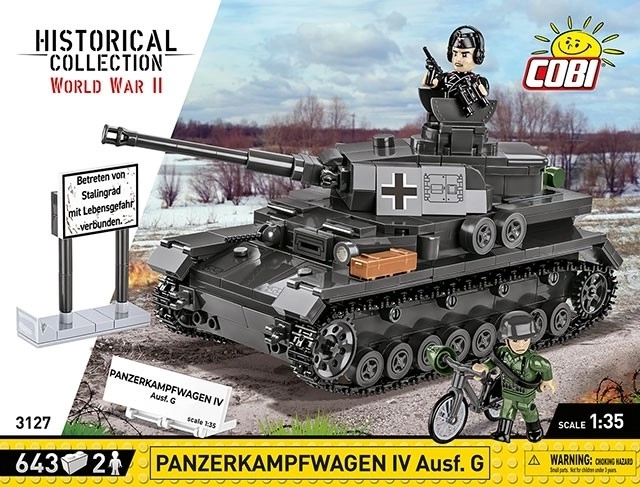 COBI 3127 Druga Wojna Światowa Niemiecki czołg Panzerkampfwagen IV Ausf. G 1:35