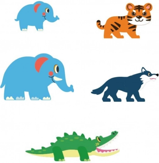 Tętniący życiem świat dżungli ze zwierzątkami