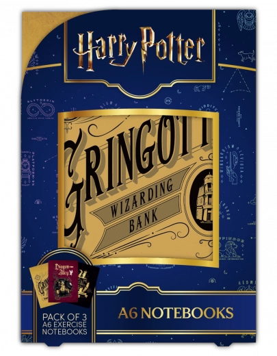 Harry Potter zestaw liniowanych notesów A6 Magical Locations