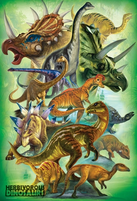 EUROGRAPHICS puzzle roślinożerne dinozaury 100 elementów