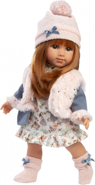 Realistyczna lalka z miękkim materiałowym ciałem 35 cm Llorens NICOLE