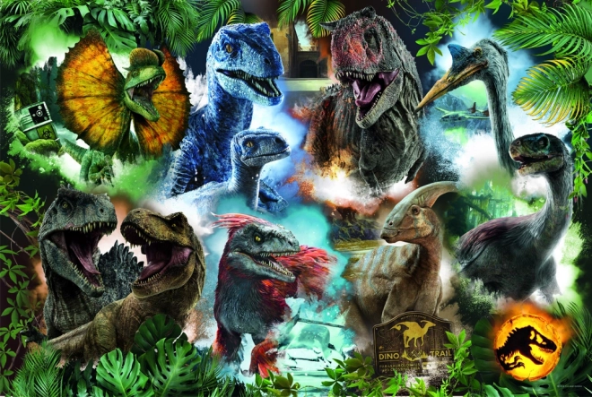 Puzzle 300 elementów Ulubione dinozaury Świat Jurajski