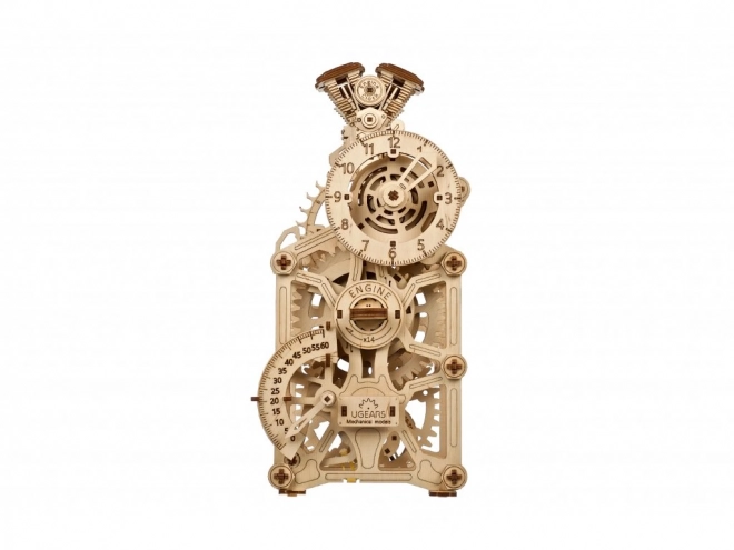 Ugears 3D drewniane puzzle mechaniczne Zegar silnika