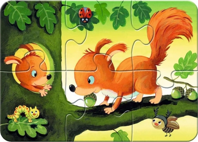 Moje pierwsze puzzle leśne zwierzątka 4w1