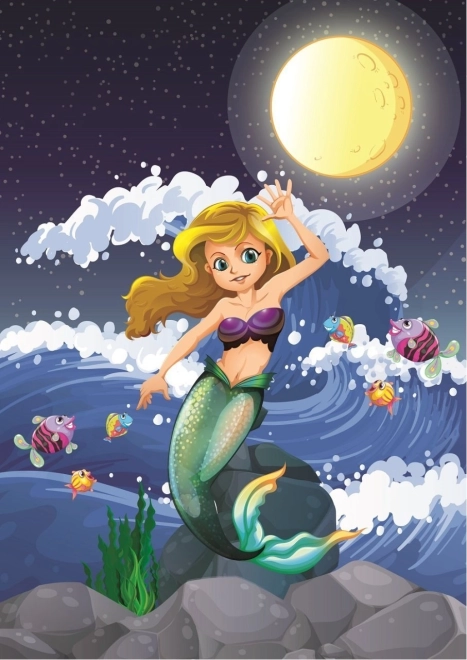 Puzzle Syrena w blasku księżyca 50 elementów