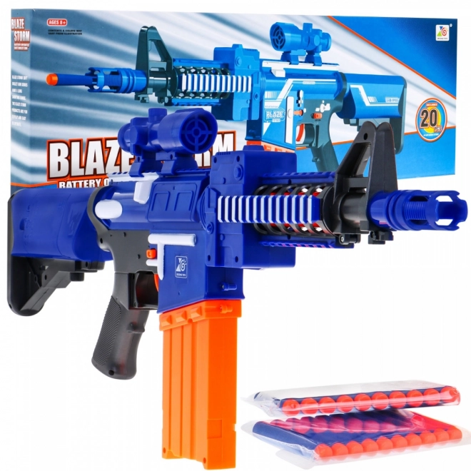 Automatyczna strzelba dziecięca 8+ Blaze Storm 20 długich amunicji piankowej + celownik