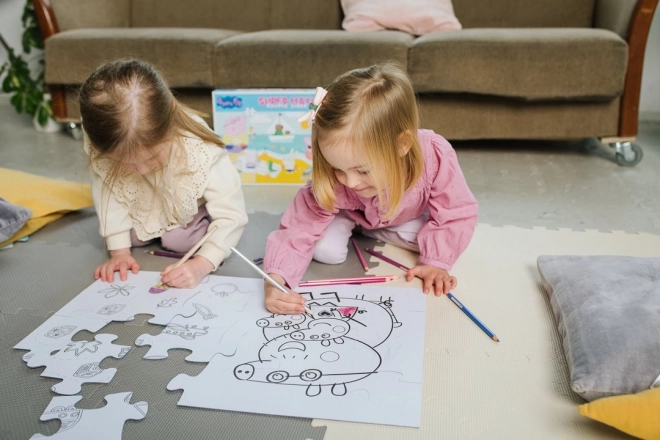 Dwustronne puzzle Świnka Peppa SUPER MAXI 24 elementy