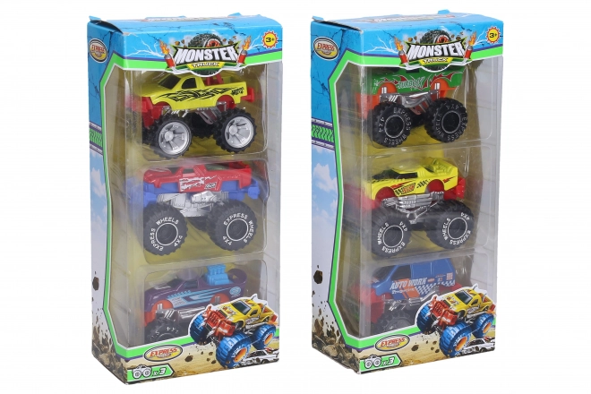 Metalowe Auta Monster Truck 3 szt. 8 cm