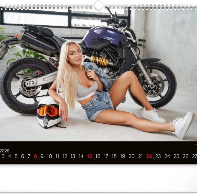 Kalendarz ścienny Dziewczyny i Motocykle 2026