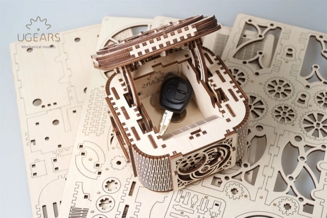 Ugears 3D drewniane mechaniczne puzzle Szkatułka na biżuterię
