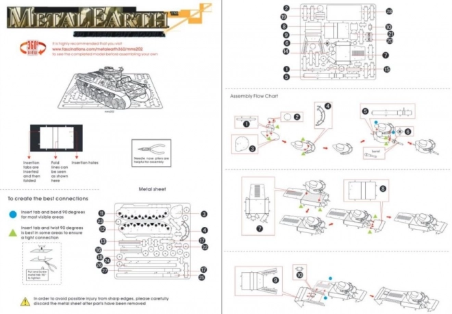 METAL EARTH 3D puzzle Czołg Či - ha