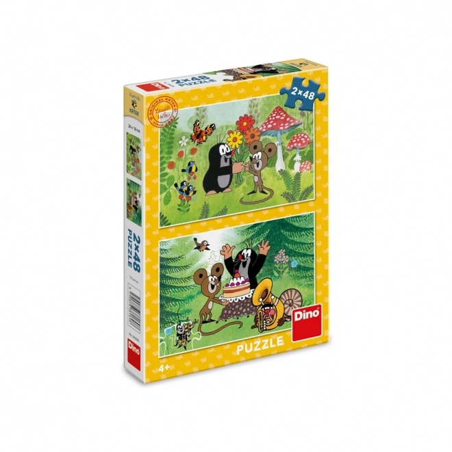 Dino Puzzle Krecik Uroczystość