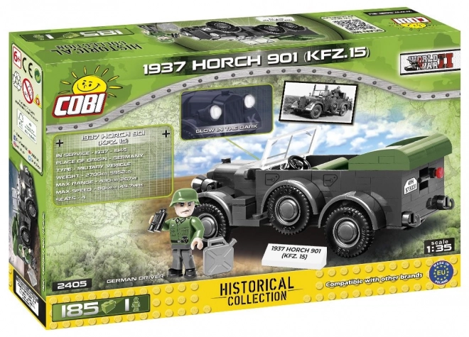Historyczny samochód wojskowy Horch 901 zestaw COBI