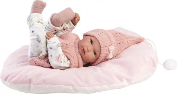 Realistyczna lalka niemowlę DZIEWCZYNKA z całowinylowym ciałem 35 cm
