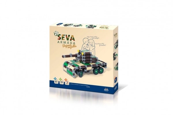 Klocki SEVA ARMADA Pojazdy bojowe plastikowe 436 elementów w pudełku 35x33x5cm