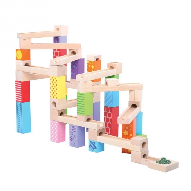 Bigjigs Toys Drewniana kulodrom kolorowy