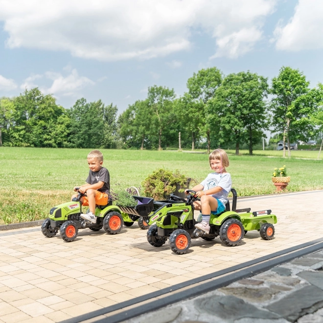 Traktor na pedały Claas Arion 410 z przyczepką zielony