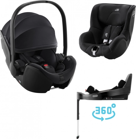 Zestaw fotelików dziecięcych Britax Römer Baby-Safe Pro i Dualfix 5z, Galaxy Black