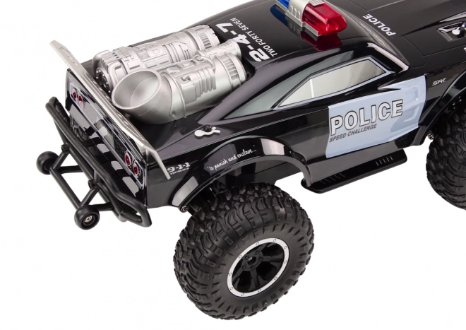 Zdalnie sterowane terenowe policyjne auto RC 1:8