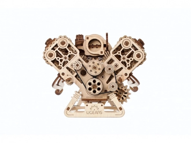 Ugears 3D drewniane puzzle silnik V8