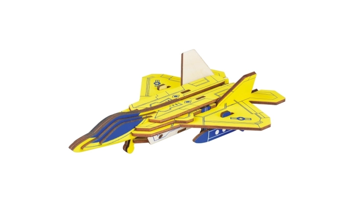 Drewniane puzzle 3D myśliwiec F22 Raptor