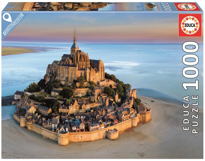 Puzzle Mont Saint Michel z powietrza 1000 kawałków