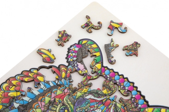 Moxy drewniane puzzle obrysowe tygrys 130 elementów